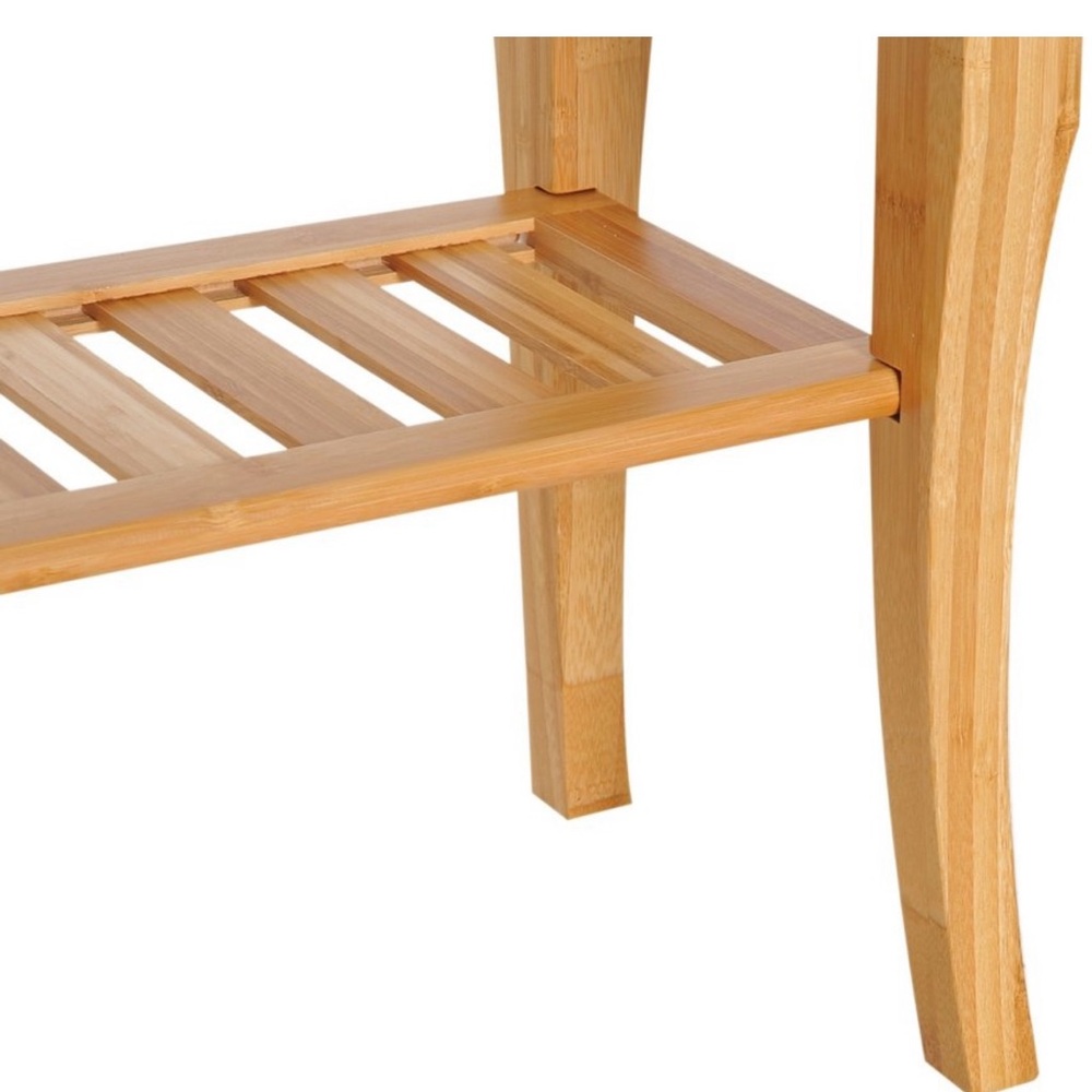 Natural Bamboo Bath Storage Bench - Picture 4 of 8
